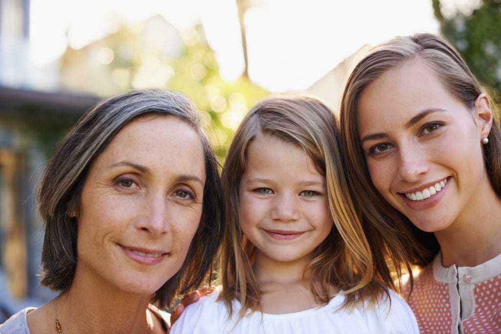 3 générations de la même famille